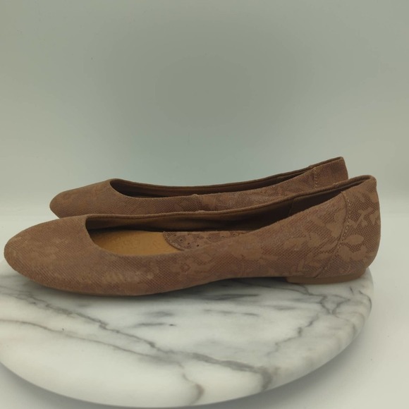 Boc Born Concepts Beige Tan Floral Flats Loafers Slip On Shoes Women's Size 9 - Picture 5 of 11